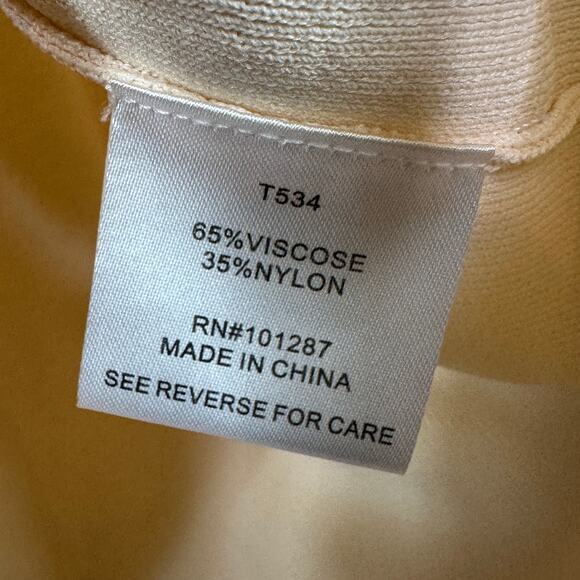 Alexia Admor Brianna Ivory Pearl Button Knit Collared Top Size M Medium - Picture 5 of 6